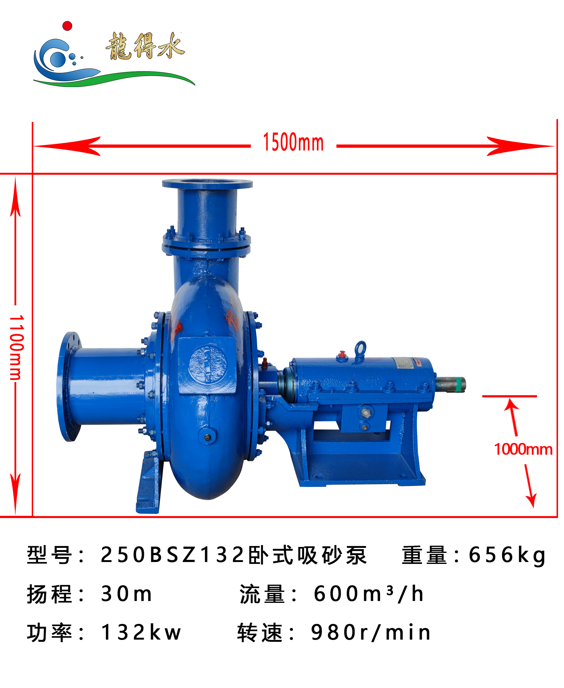 250BSZ-132 Horizontal Sand Suction Pump