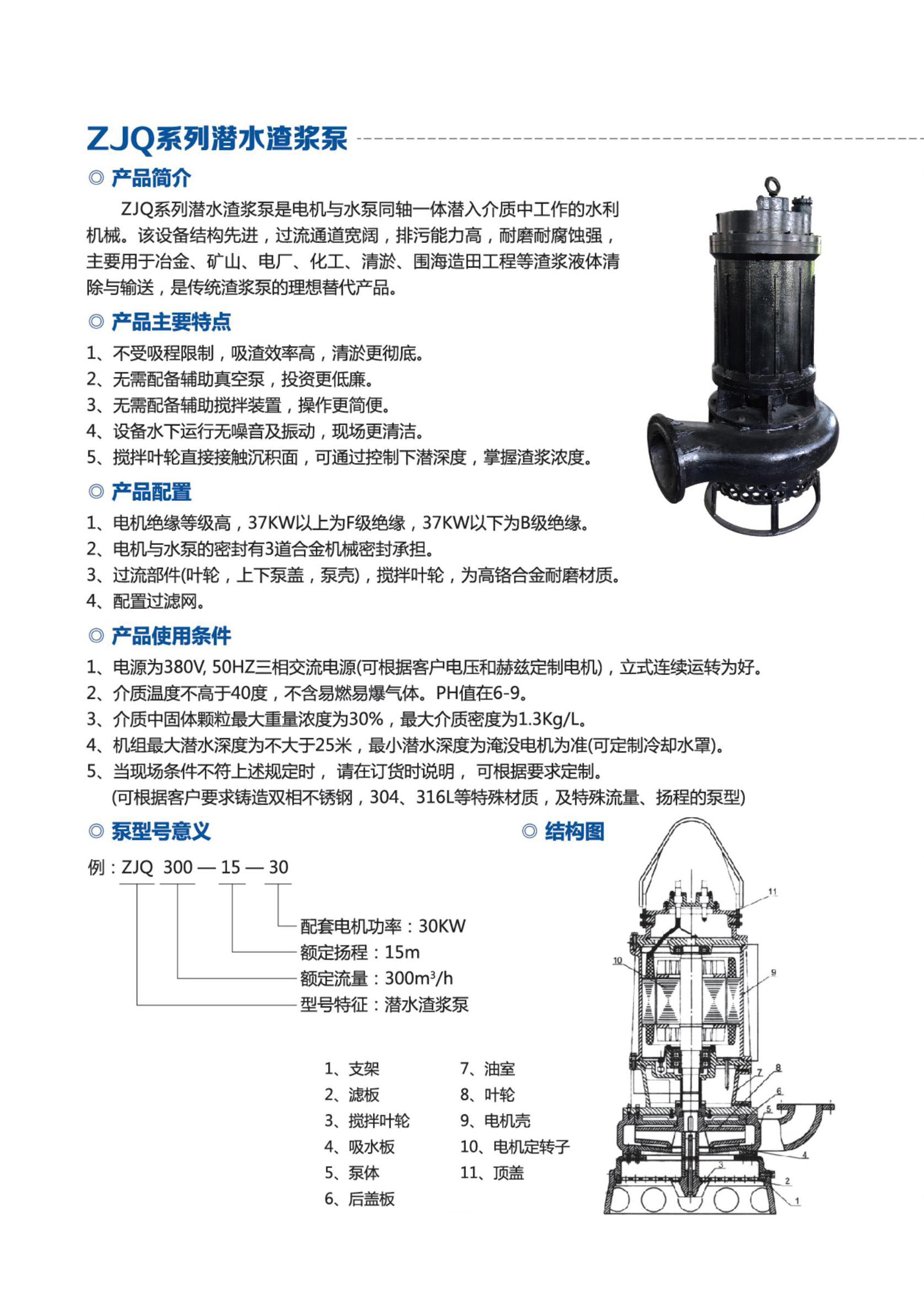 ZJQ Series Submersible Slurry Pump